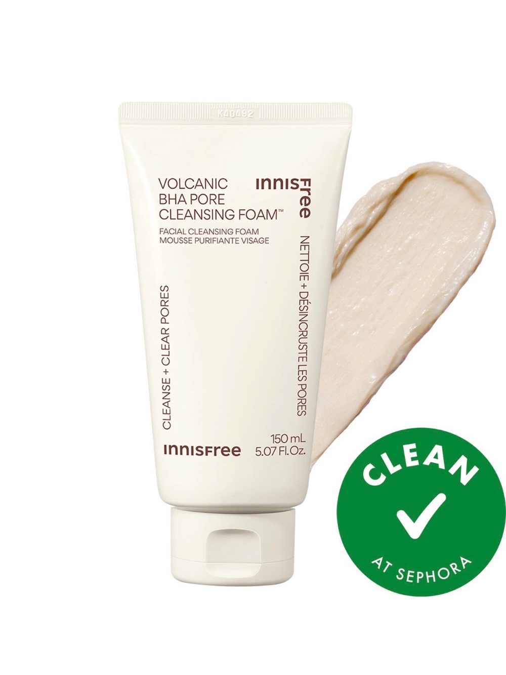 Innisfree Volcanic BHA Pore Cleansing Foam — Cream